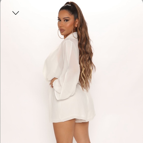 Fashion Nova white jumpsuit - Picture 2 of 2